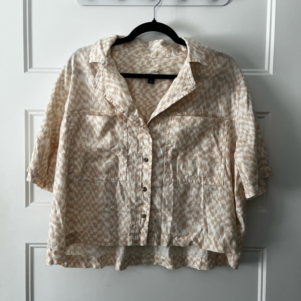 Universal Thread Women's Cropped Button-Up Top | XXL